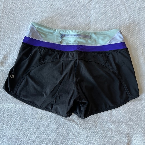 Lululemon Run Times Short, Size 4, Black & Purple - Picture 5 of 9